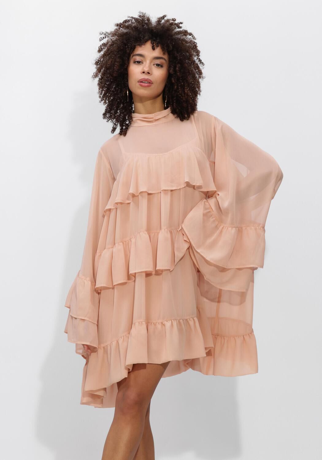 Gestuz Mini Jurk Dames Gzchiffany Short Dress, Maat: 38, Kleur: Perzik afbeelding 1