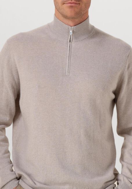 Beige FILIPPO DE LAURENTIIS Trui MEZZA ZIP ML - large