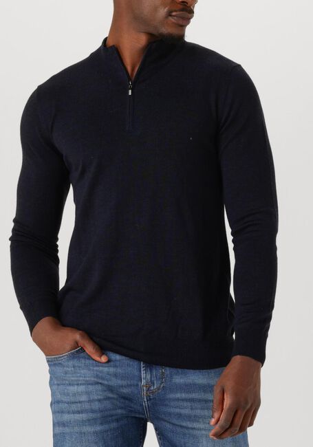 Donkerblauwe STEFANO LAURAN Trui HALF ZIP - large