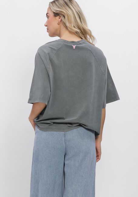 Lichtgrijze ALIX THE LABEL T-shirt LADIES KNITTED RAGLAN T-SHIRT - large