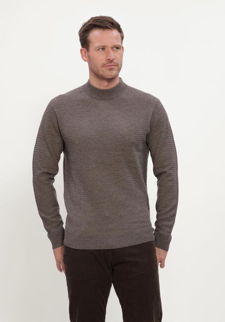 Taupe GENTILUOMO Trui TURTLE LS - large
