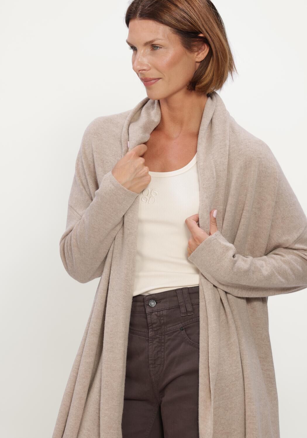 Beige FFC Trui CARDIGAN PHOEBE - large