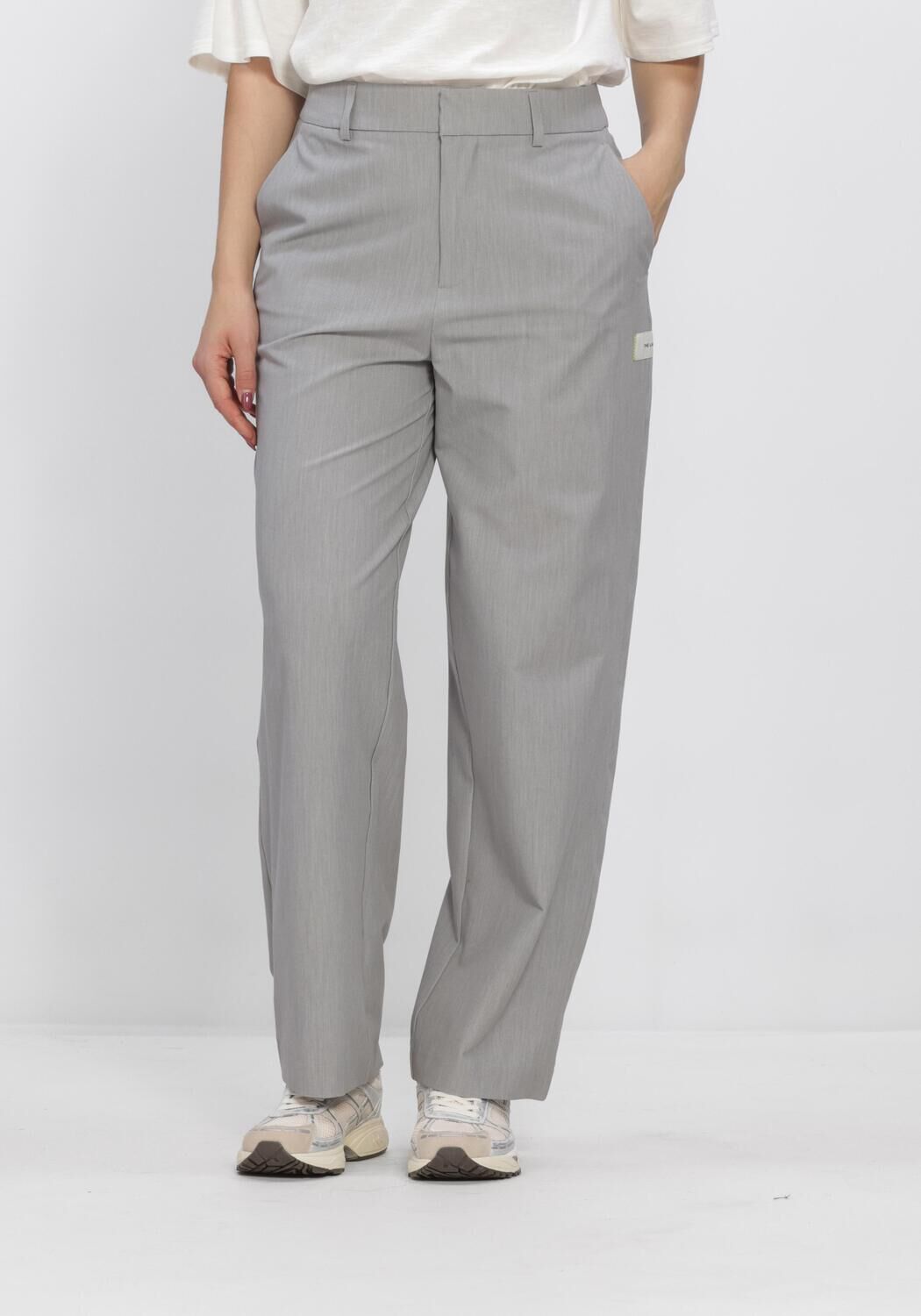 Lichtgrijze ALIX THE LABEL Broeken LADIES WOVEN CLEAN MIX - large