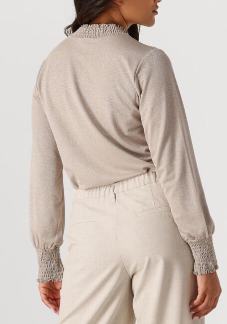 Beige SUMMUM Trui SMOCKED TOP FINE LUREX JERSEY - large