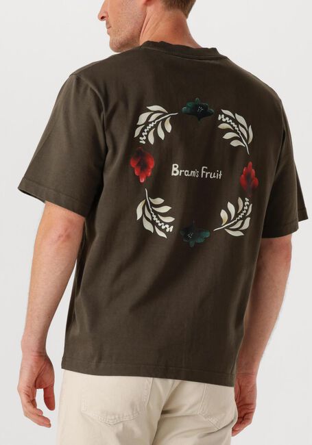 Donkergrijze BRAM'S FRUIT T-shirt FLORA TSHIRT - large