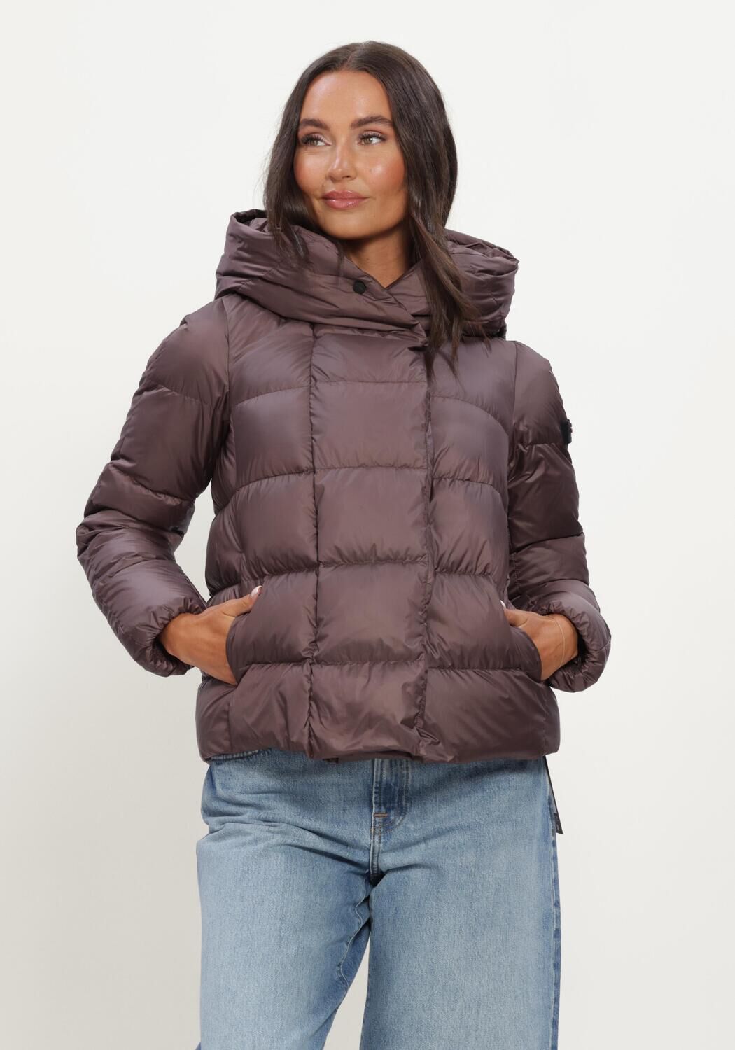 Peuterey Gewatteerde Jas Dames Tucano Mqn 02, Maat: 42, Kleur: Taupe afbeelding