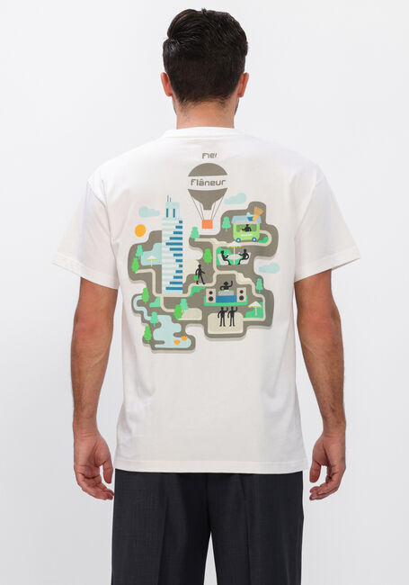 Witte FLANEUR T-shirt FESTIVAL MAP T-SHIRT - large