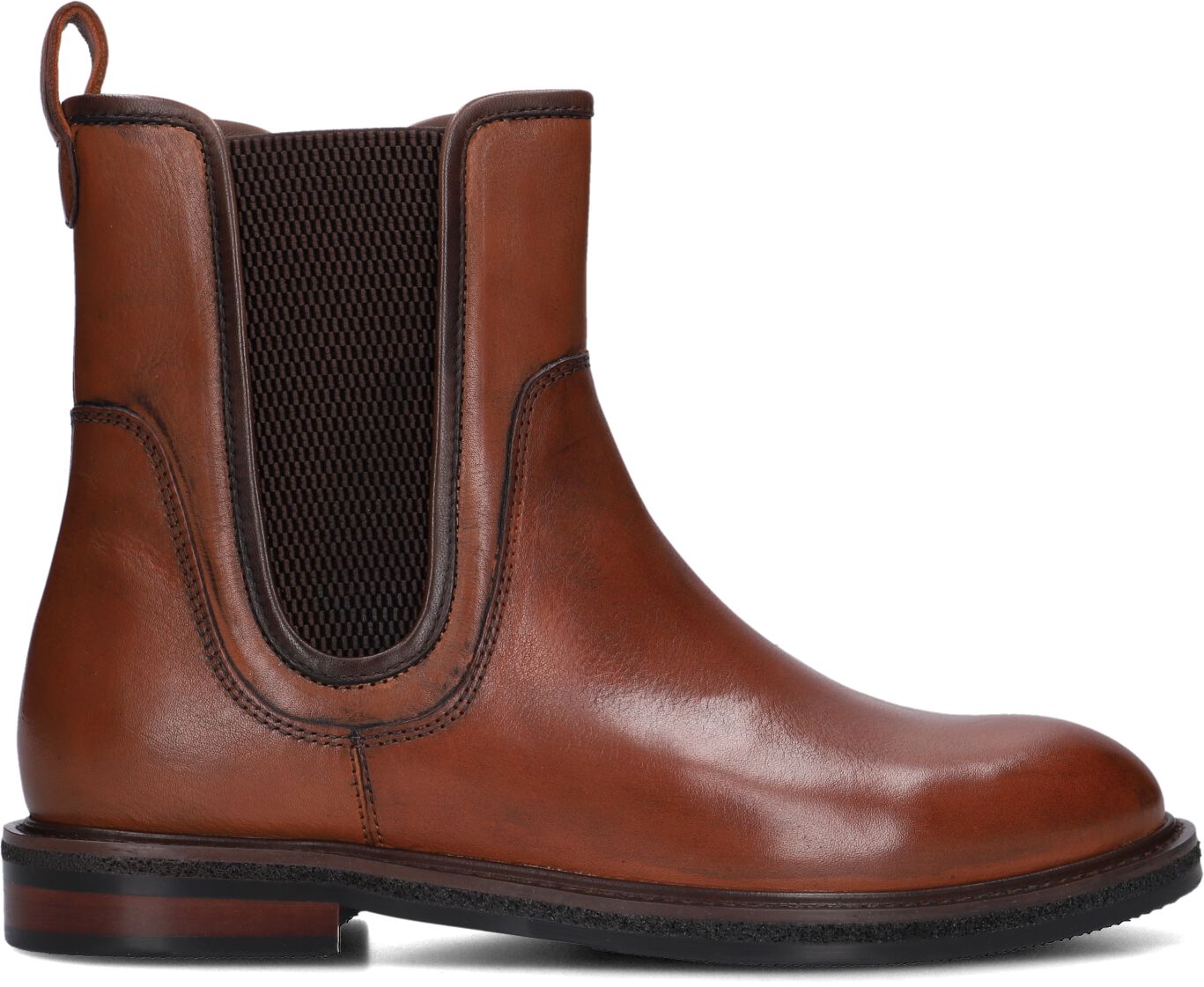 Maripe Enkelboots Dames Fabiola, Maat: 38,5, Materiaal: Leer, Kleur: Cognac