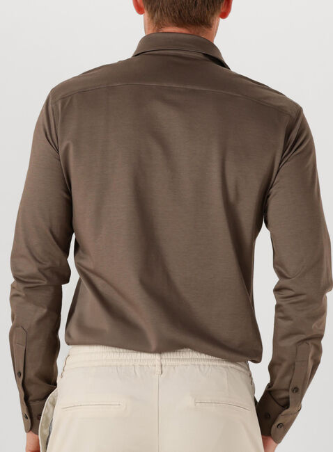 Bruine PROFUOMO Klassiek overhemd SHIRT X-CUTAWAY SF JAPANESE KNITTED - large