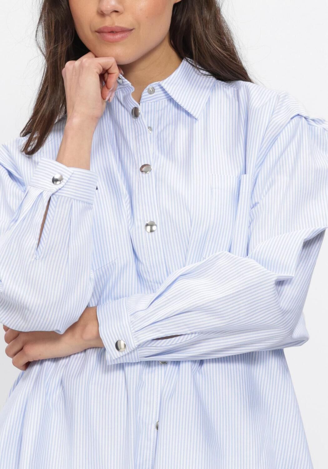 Lichtblauwe JOHNY Mini jurk BALLOON SOFIA - large