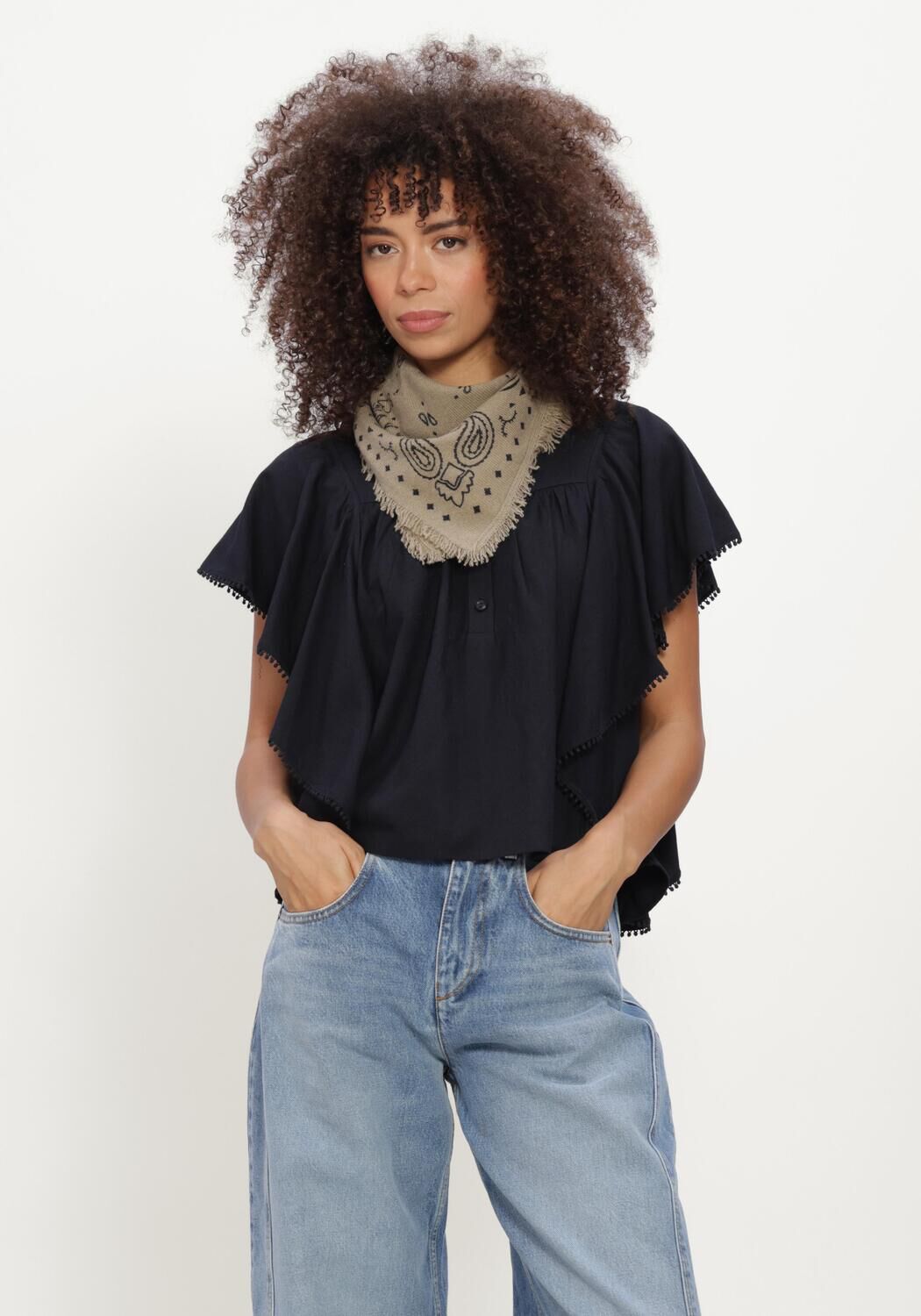 Zwarte ISABEL MARANT Top MARLIE TOP - large