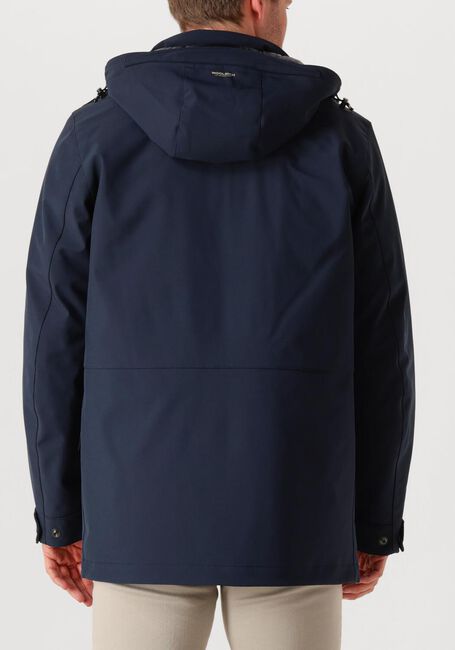 Donkerblauwe WOOLRICH Parka's SOFT SHELL BARROW MAC COAT - large