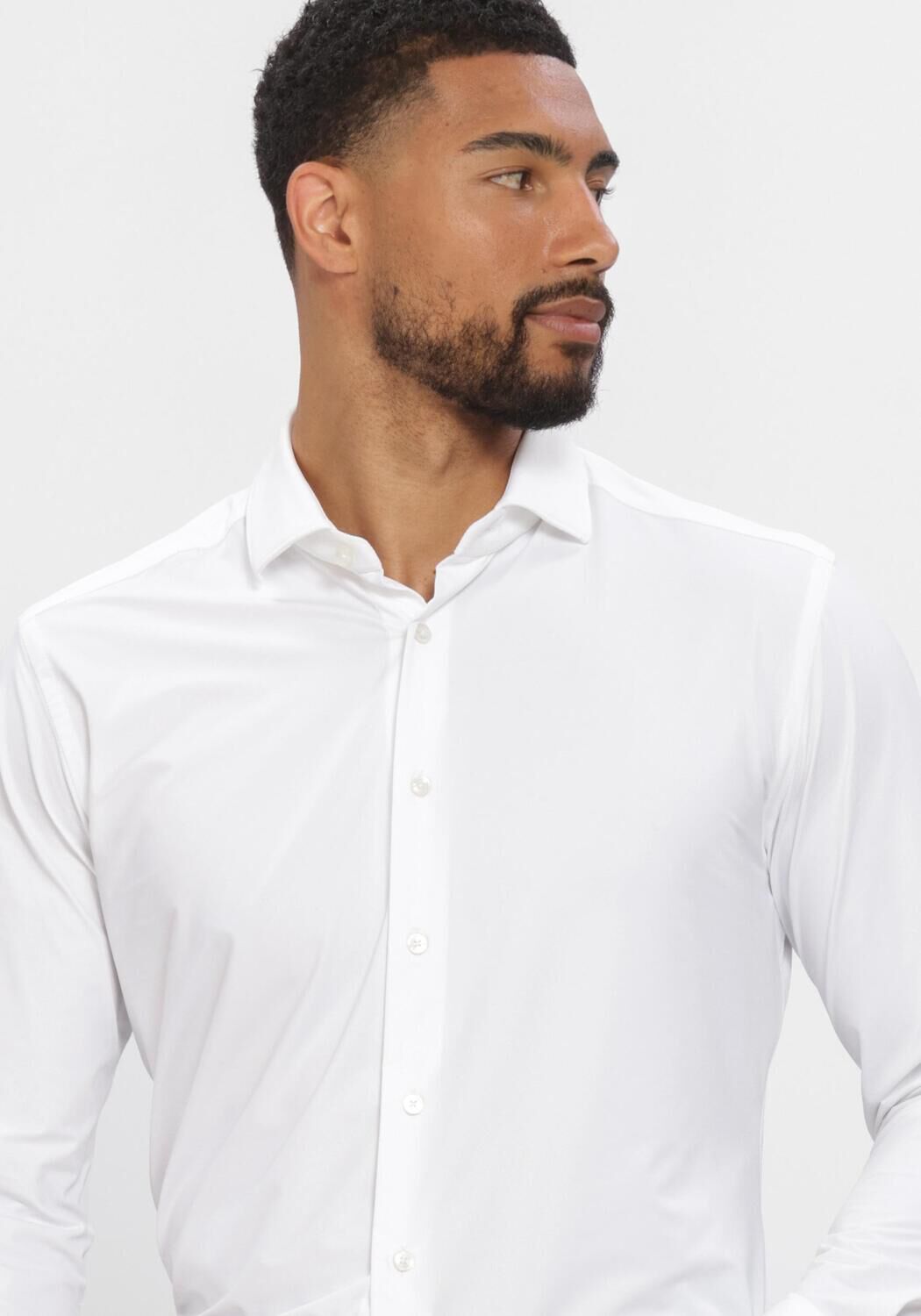 Witte XACUS Klassiek overhemd ACTIVE SHIRT 558ML - large