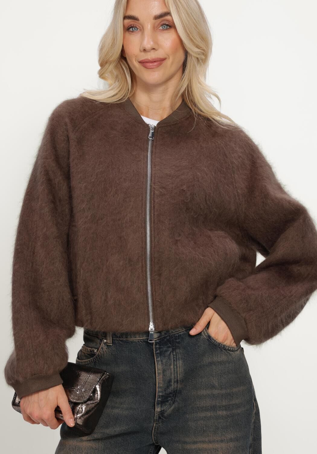 Grijze HERSKIND Jack JIMI BOMBER JACKET - large