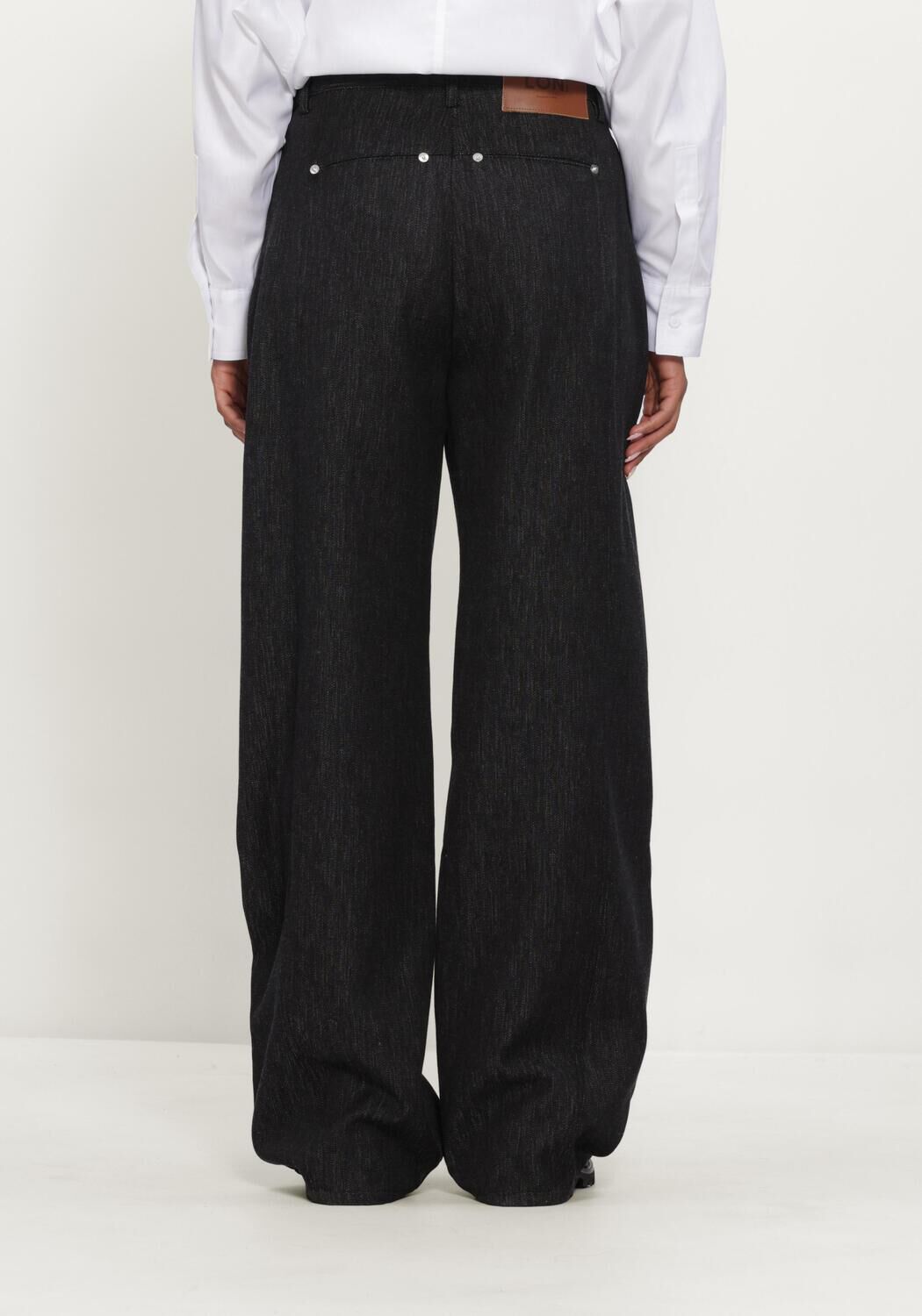 Antraciet MARGAUX LONNBERG Wijde broek LUCA PANTALON - large