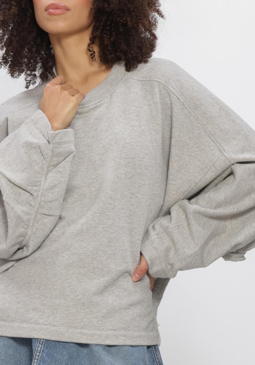 Lichtgrijze CLOSED Sweater GATHERED SWEATSHIRT - large