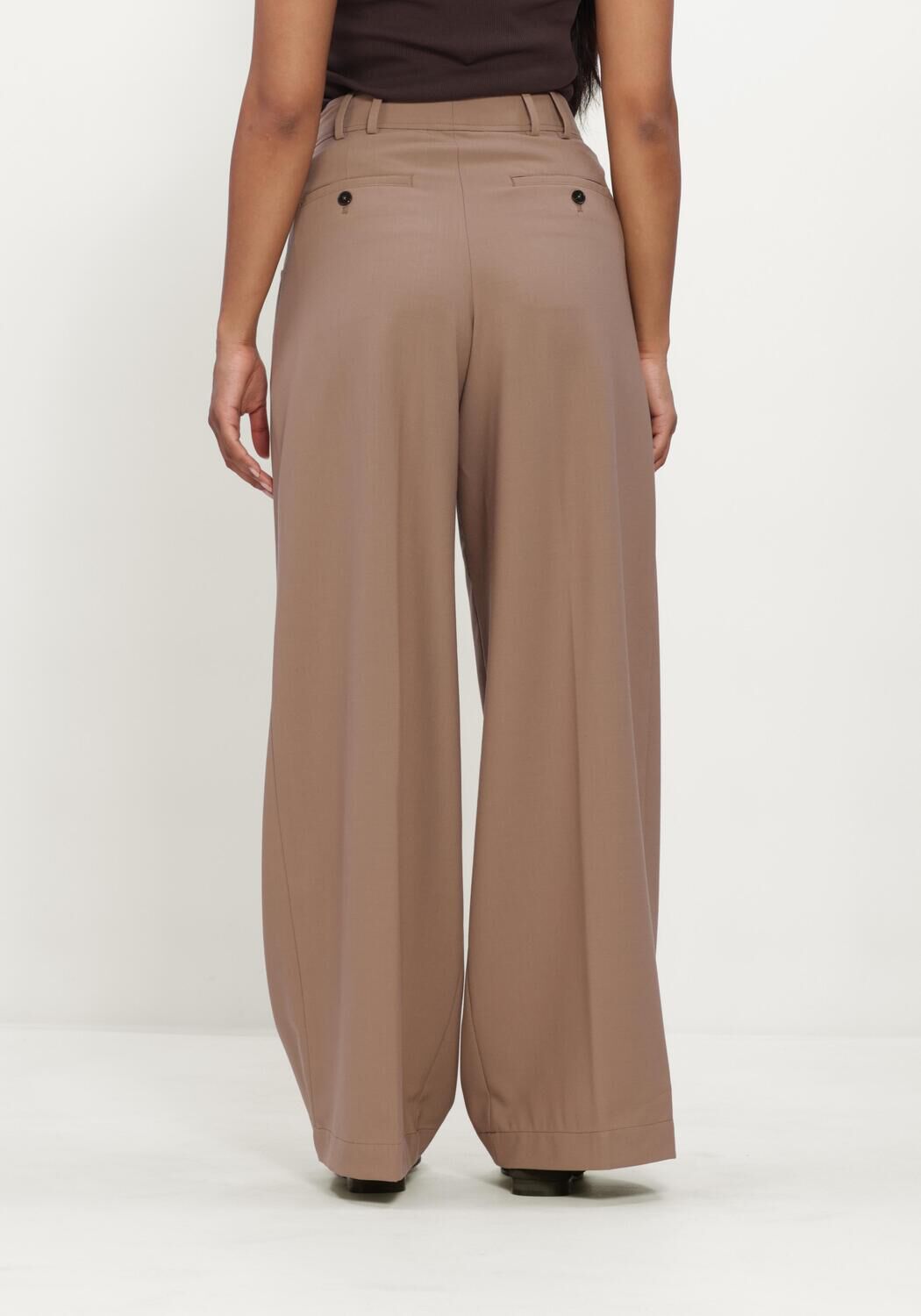 Taupe CLOSED Wijde broek WES - large