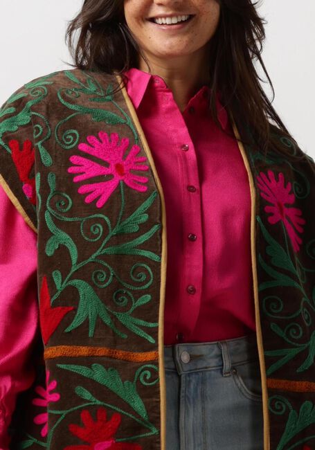 Bruine SISSEL EDELBO Gilet PRESTON VELVET SUZANI VEST - large