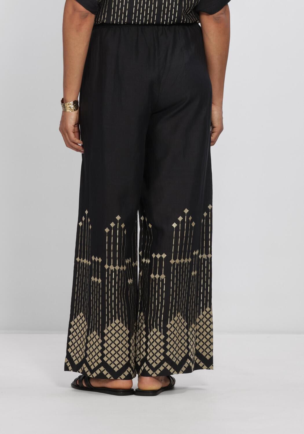 Zwarte GREEK ARCHAIC KORI Wijde broek S26K-4081083 - large