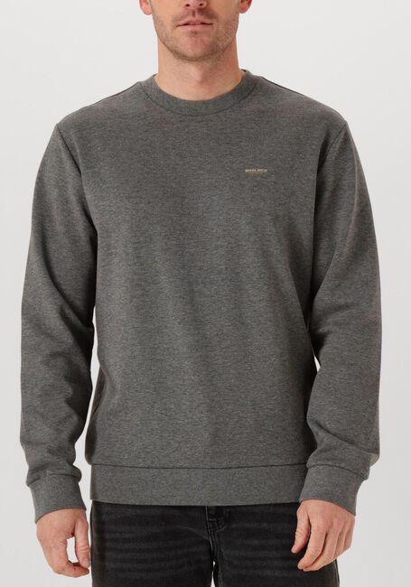 Donkergrijze WOOLRICH Trui LOGO INTERLOCK CREWNECK - large