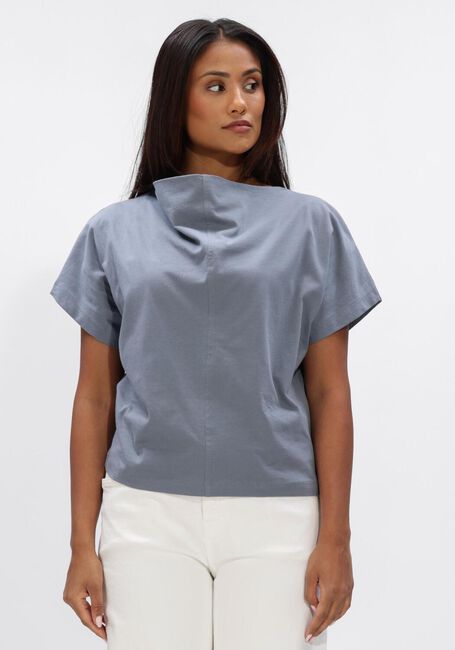 Grijze CLOSED T-shirt DRAPED NECK T-SHIRT - large