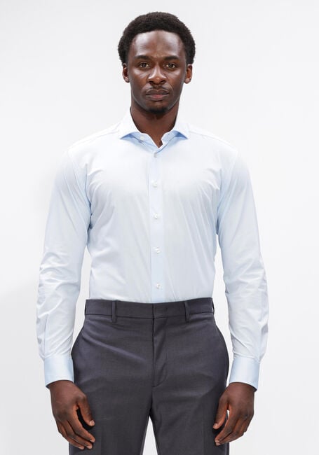 Lichtblauwe XACUS Overhemden ACTIVE SHIRT 520ML - large