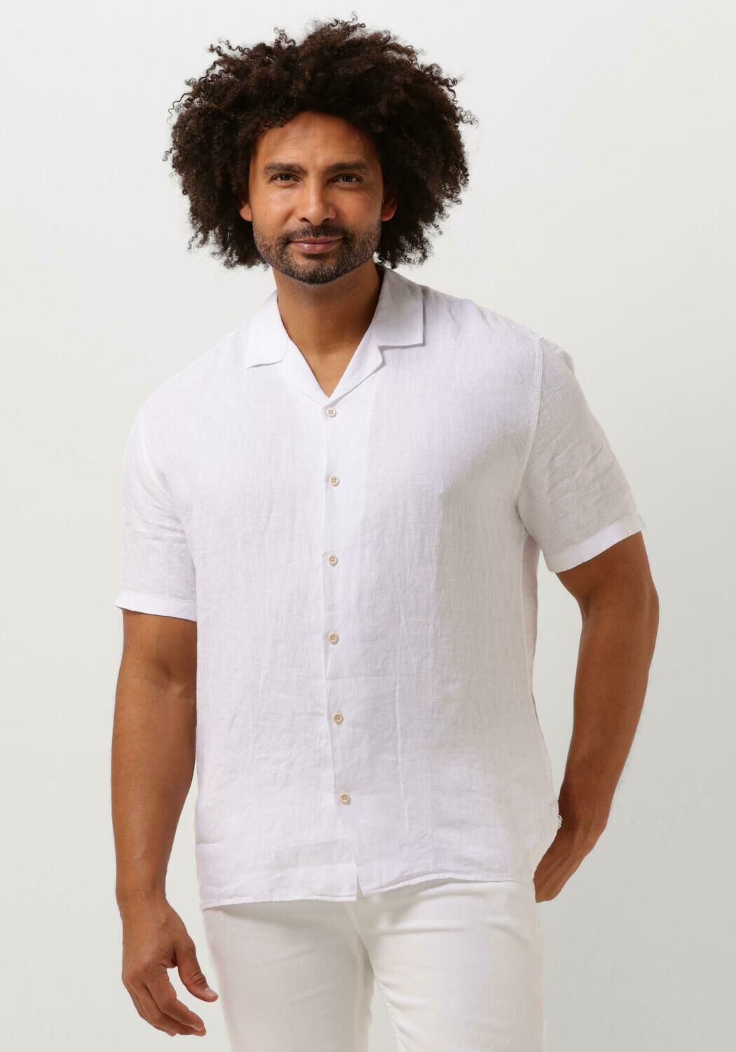 The GoodPeople Casual Overhemd Heren Sun, Maat: L, Kleur: Wit afbeelding 1