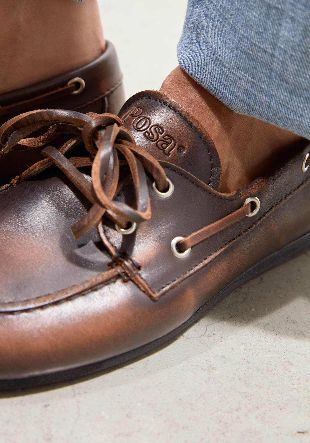 Bruine POSA Mocassins BOAT LOAFER BRUSHED - large