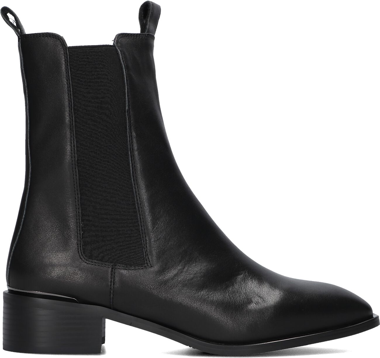 Stefano Lauran Chelsea Boots Dames Botin Plano, Maat: 38, Materiaal: Leer, Kleur: Zwart