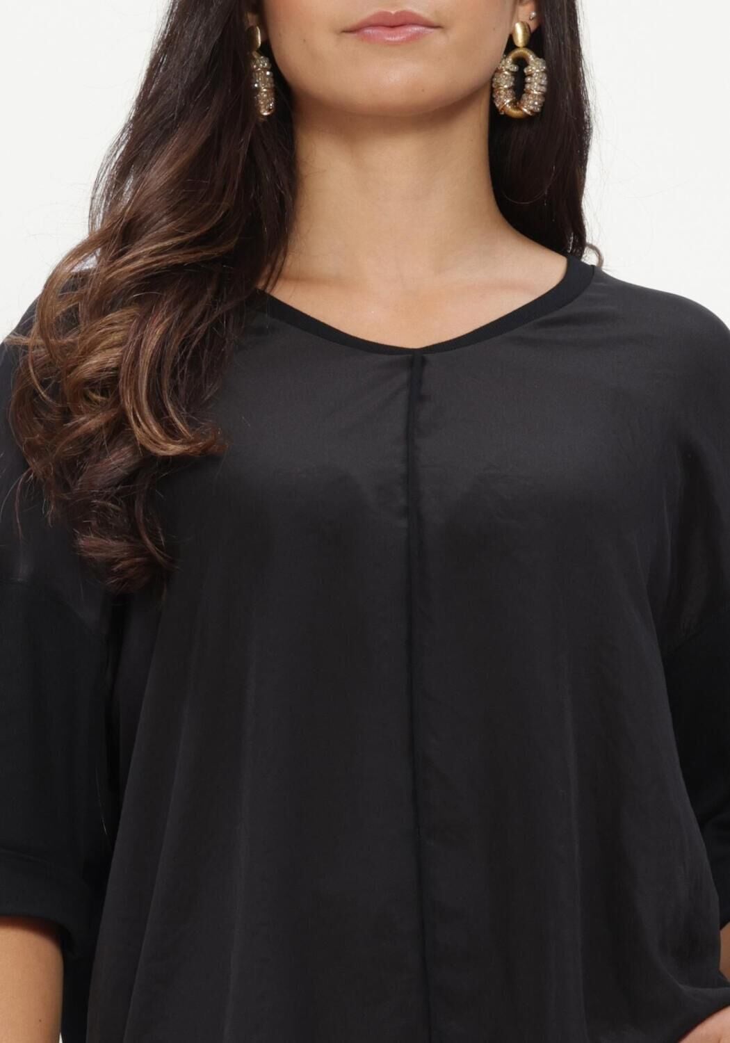 Zwarte MARC CAIN ESSENTIALS T-shirt +E 55.01 J29 - large