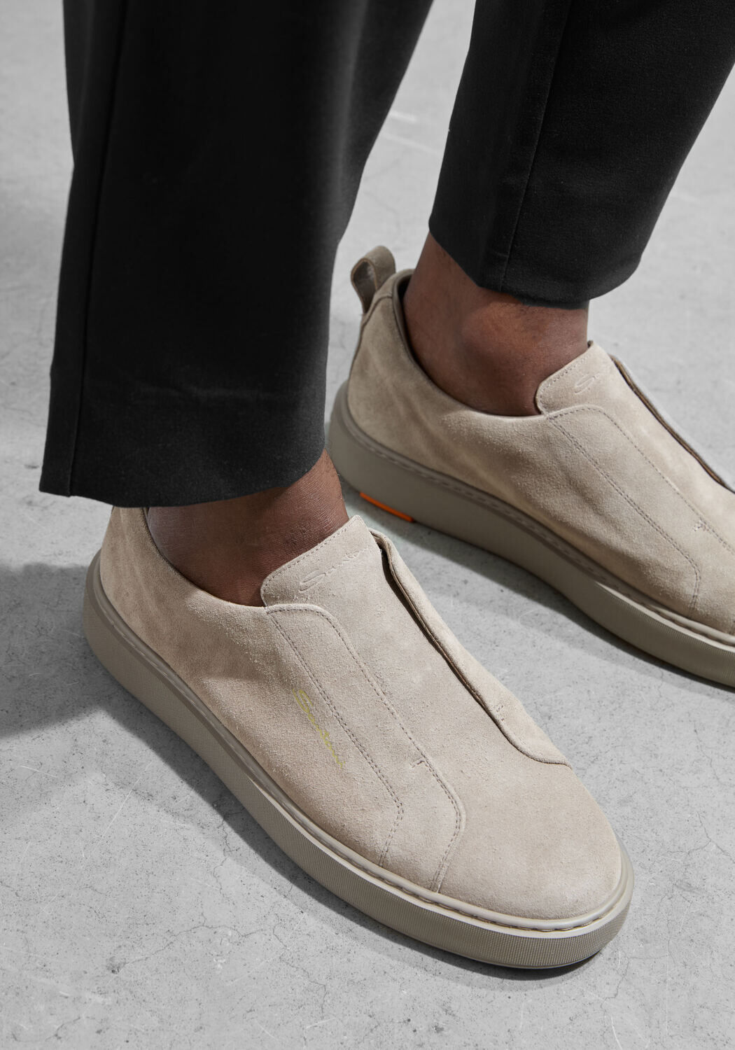 Taupe SANTONI Lage sneakers 21995 - large