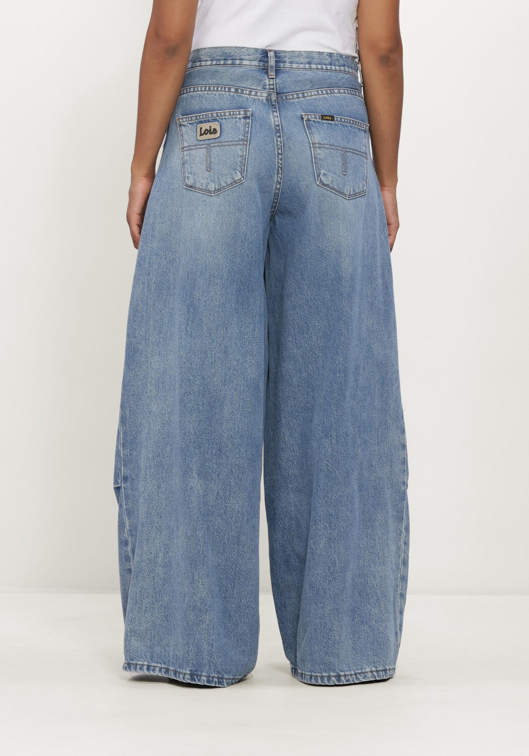 Lichtblauwe LOIS JEANS Wide jeans AEREA - large