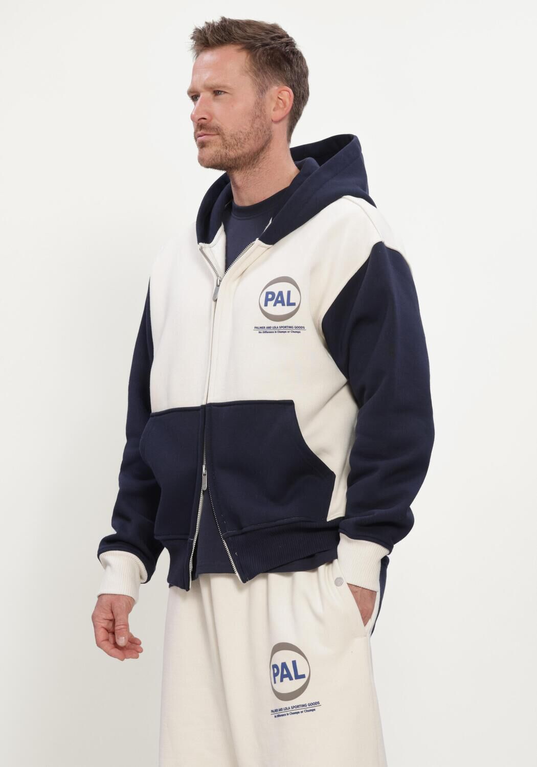 Ecru PAL Sporting Goods Sweater PRE GAME FULL ZIP - large