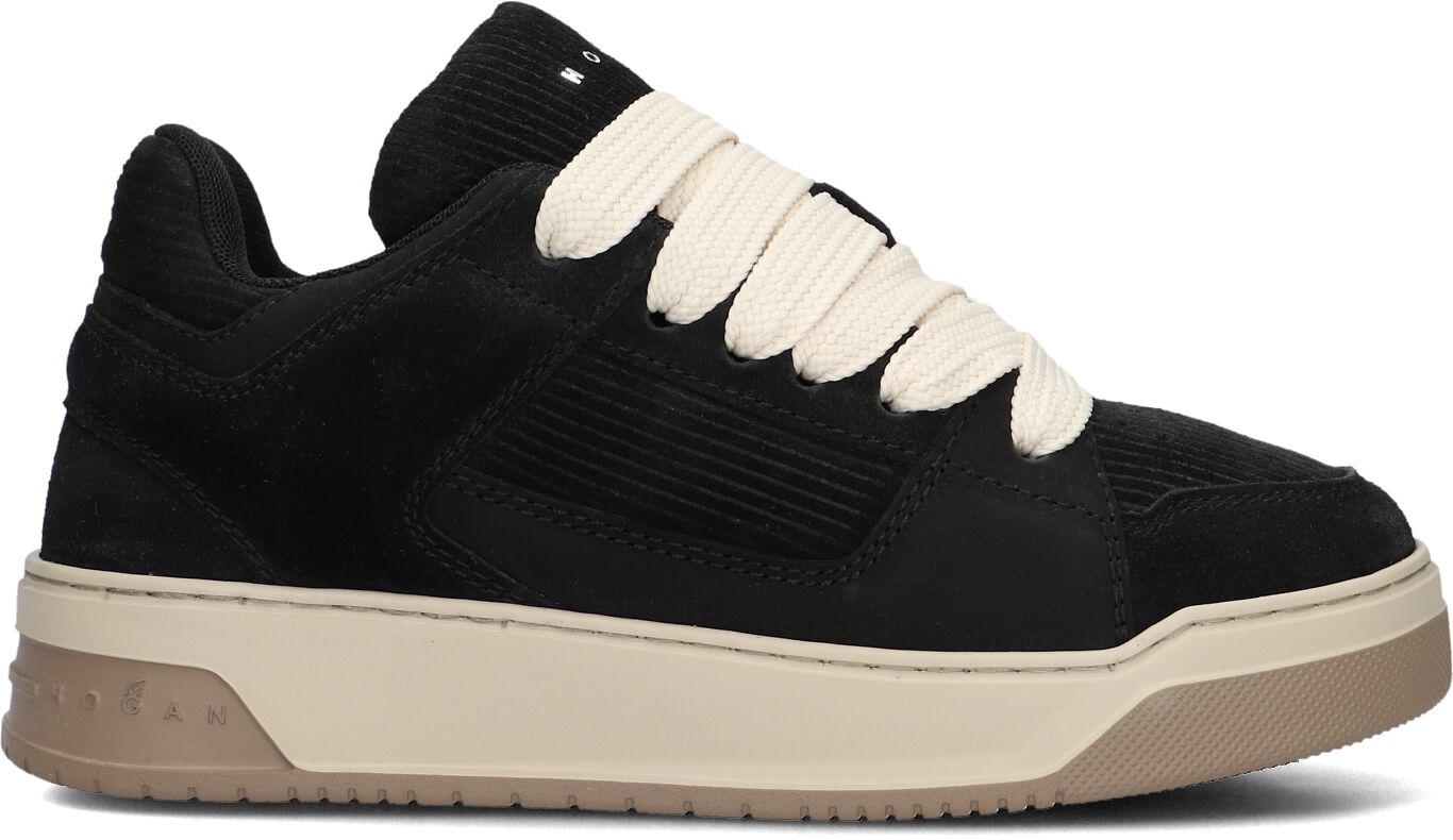 Hogan Lage Sneakers Dames Ribp Basket Sneaker, Maat: 39, Materiaal: Suède, Kleur: Zwart