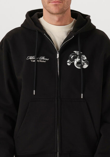 Zwarte FILLING PIECES Trui ZIP HOODIE BOUQUET - large