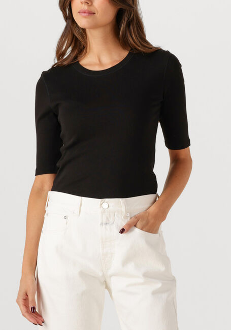 Zwarte CLOSED Top CREWNECK SHORTSLEEVE - large