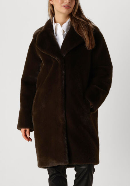 Bruine STAND STUDIO Faux fur jas CAMILLE COCOON COAT - large