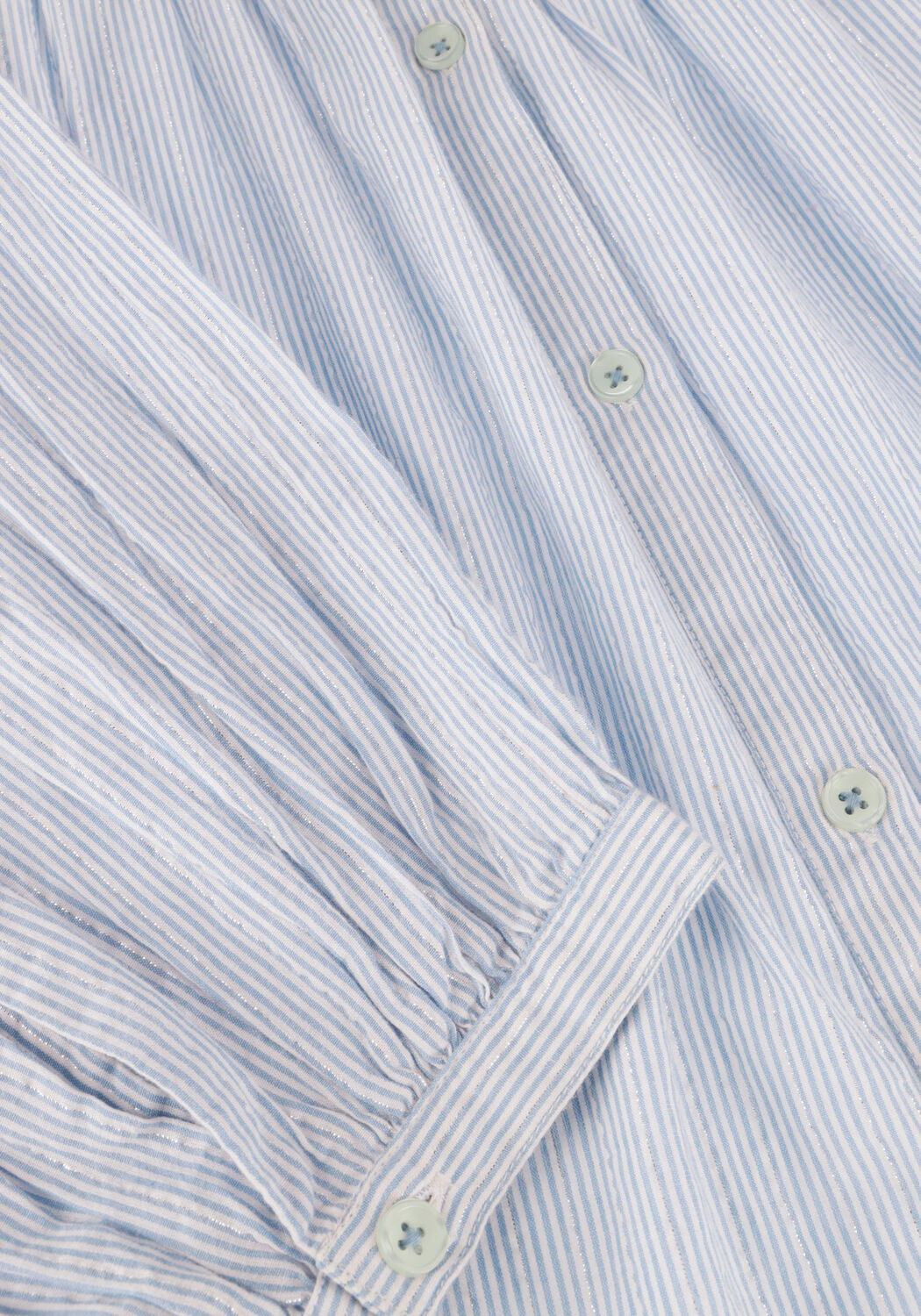 Lichtblauwe SUMMUM Blouses OVERSIZED BLOUSE MICRO STRIPE - large