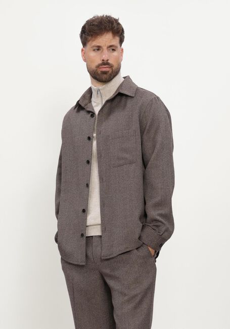Bruine PROFUOMO Overshirt OVERSHIRT MOULINE - large