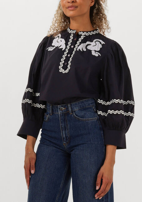 Donkerblauwe ANTIK BATIK Blouses DALI BLOUSE - large