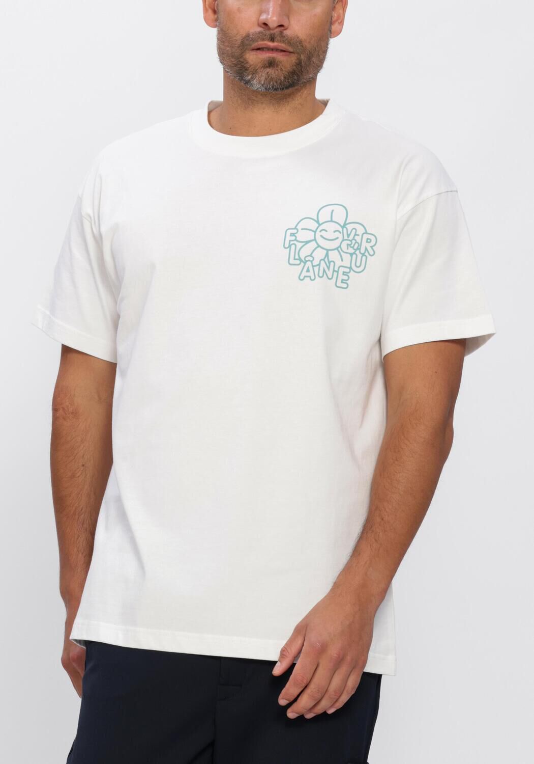 Witte FLANEUR T-shirt HAPPY FLOWER T-SHIRT - large
