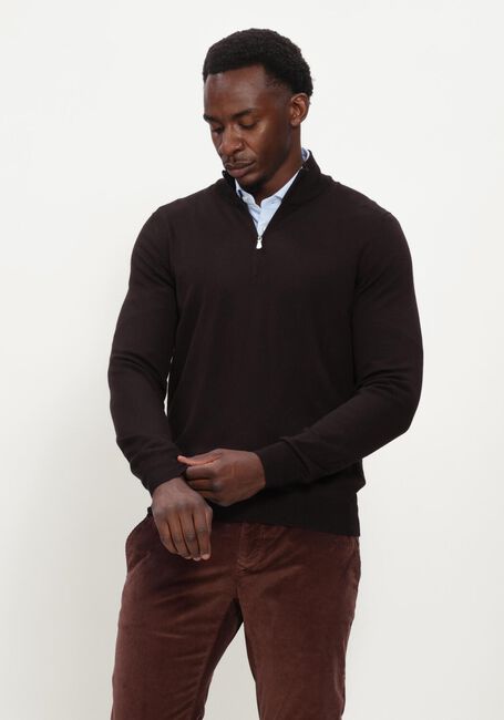 Bruine GRAN SASSO Trui MOCK ZIP - large