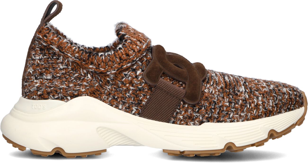 Tod's Lage Sneakers Dames Knit Sneaker, Maat: 37, Materiaal: Textiel, Kleur: Bruin