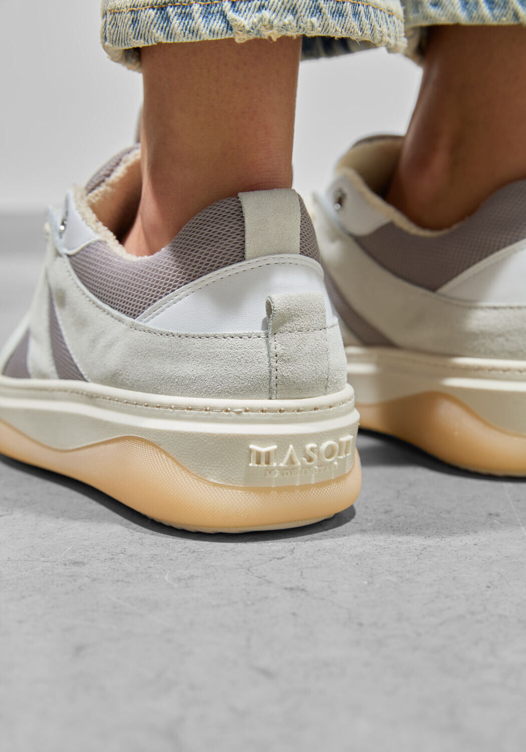 Grijze Mason Garments Lage sneakers VENICE TRICOLORE - large