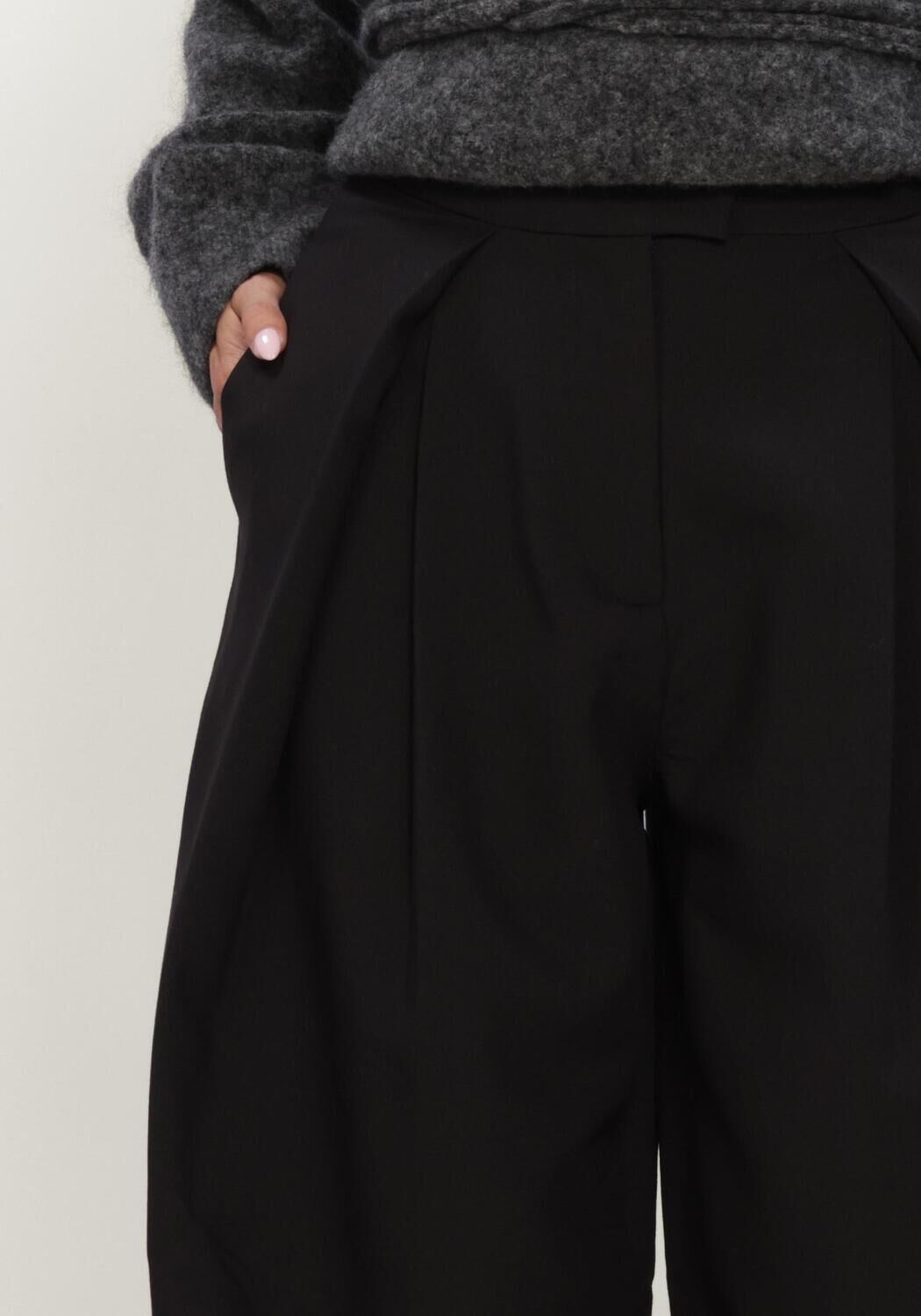 Zwarte LINA LOCCHI Wijde broek LL-BERYL - large