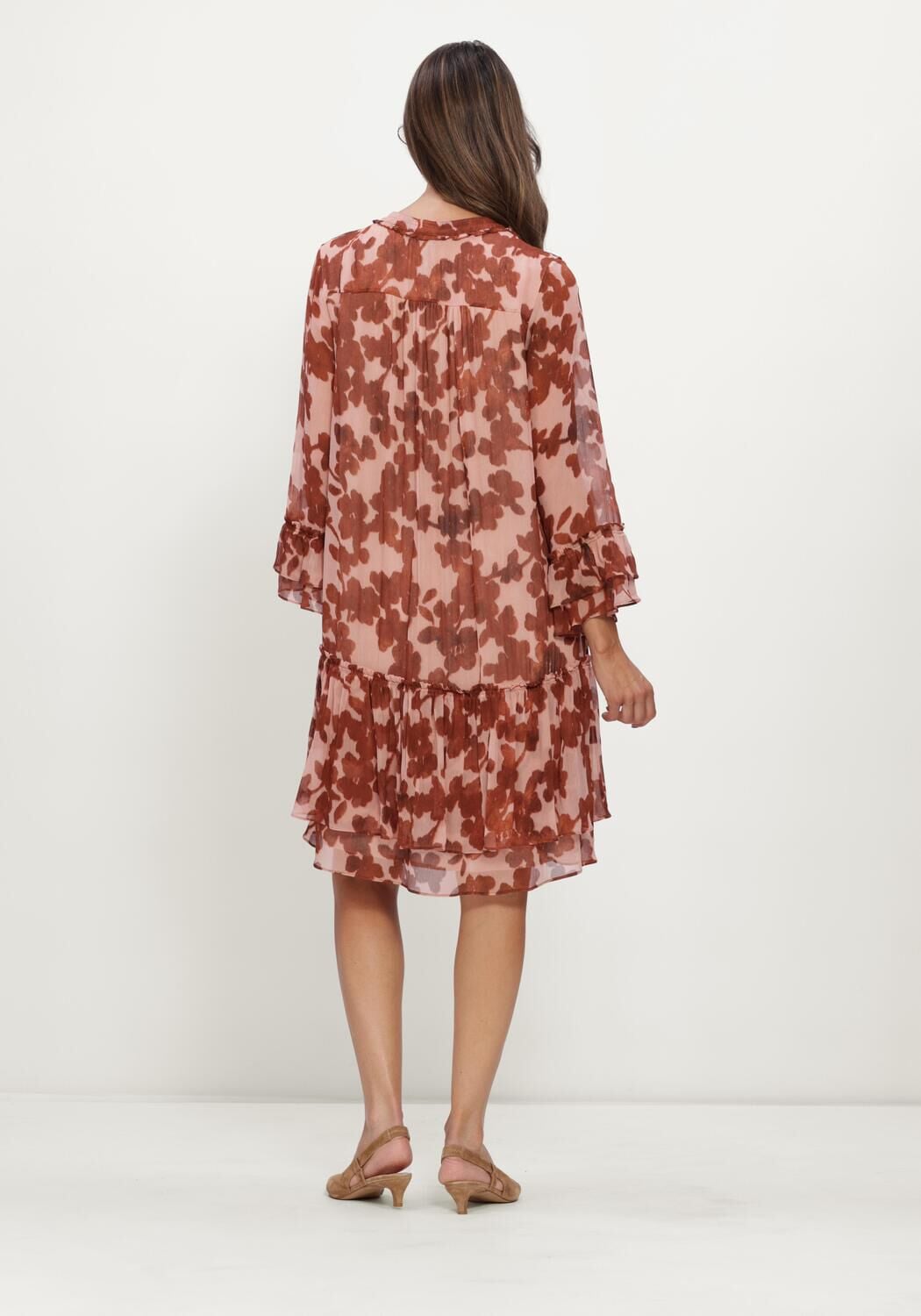 Bruine LUISA CERANO Maxi jurk KLEID - large