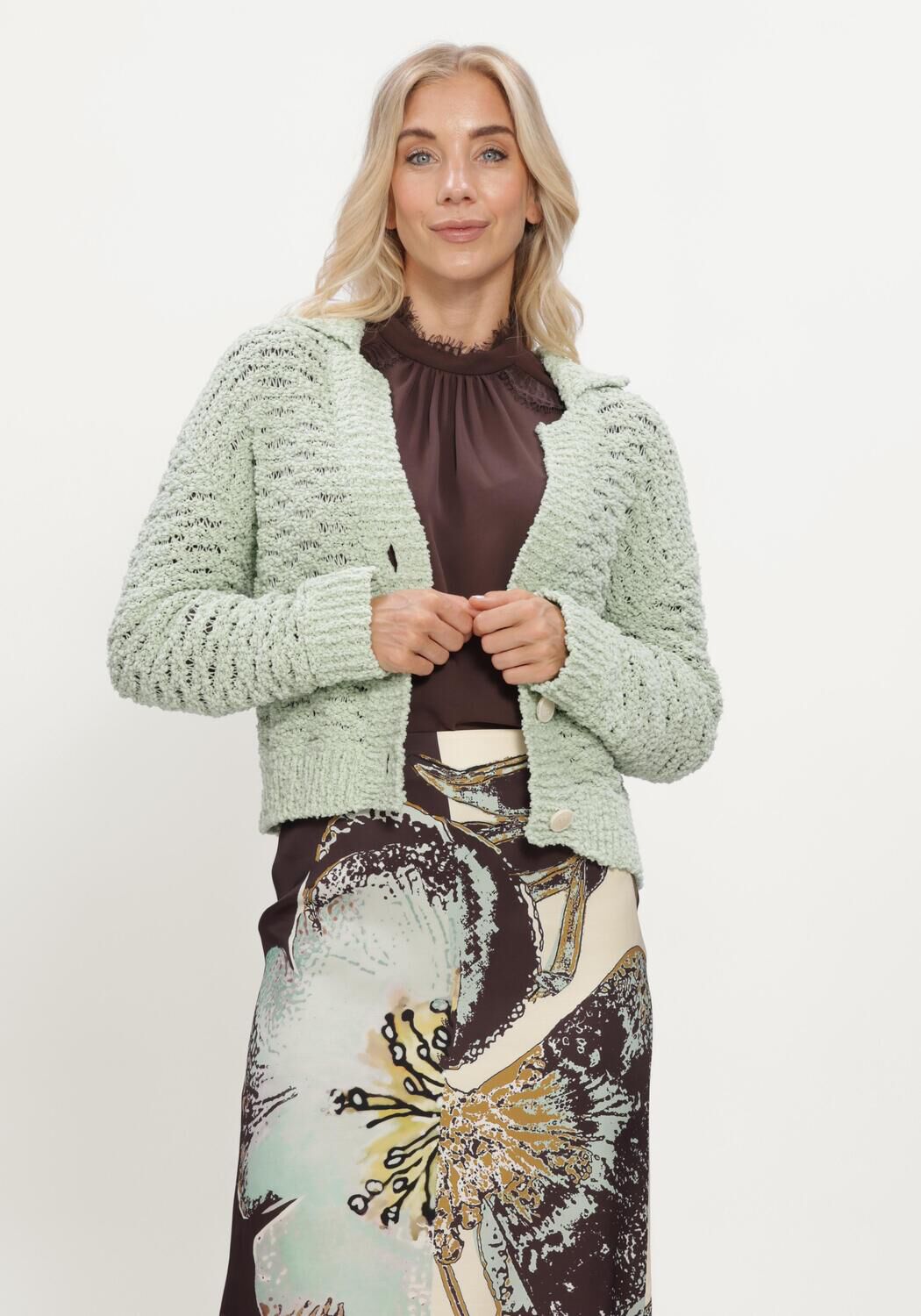 Groene MARC CAIN COLLECTION Vest CARDIGAN - large