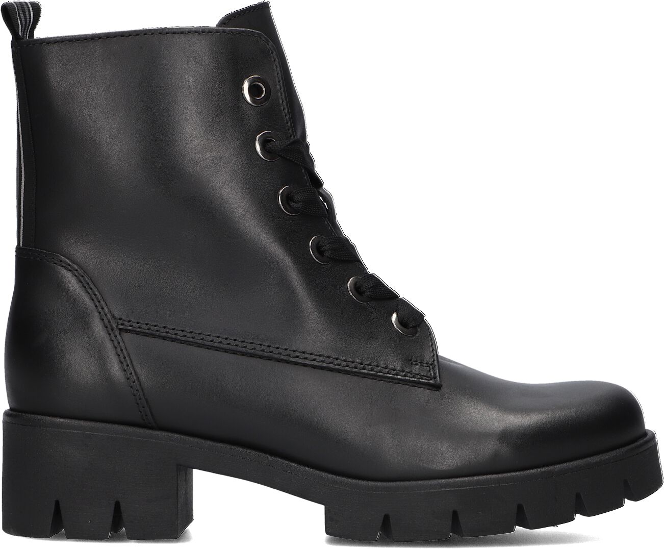 Gabor Veterboots Dames 711.3, Maat: 42, Materiaal: Leer, Kleur: Zwart