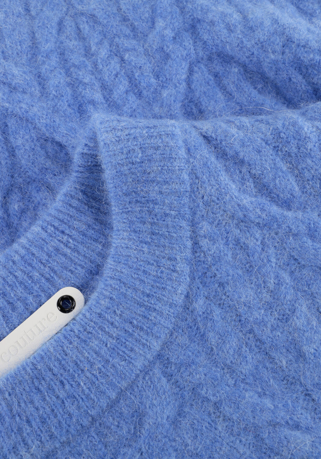 Blauwe CO'COUTURE Trui BENAL CABLE O-KNIT - large