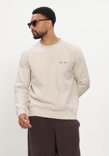 Ecru OLAF HUSSEIN Trui FACE CREWNECK - large